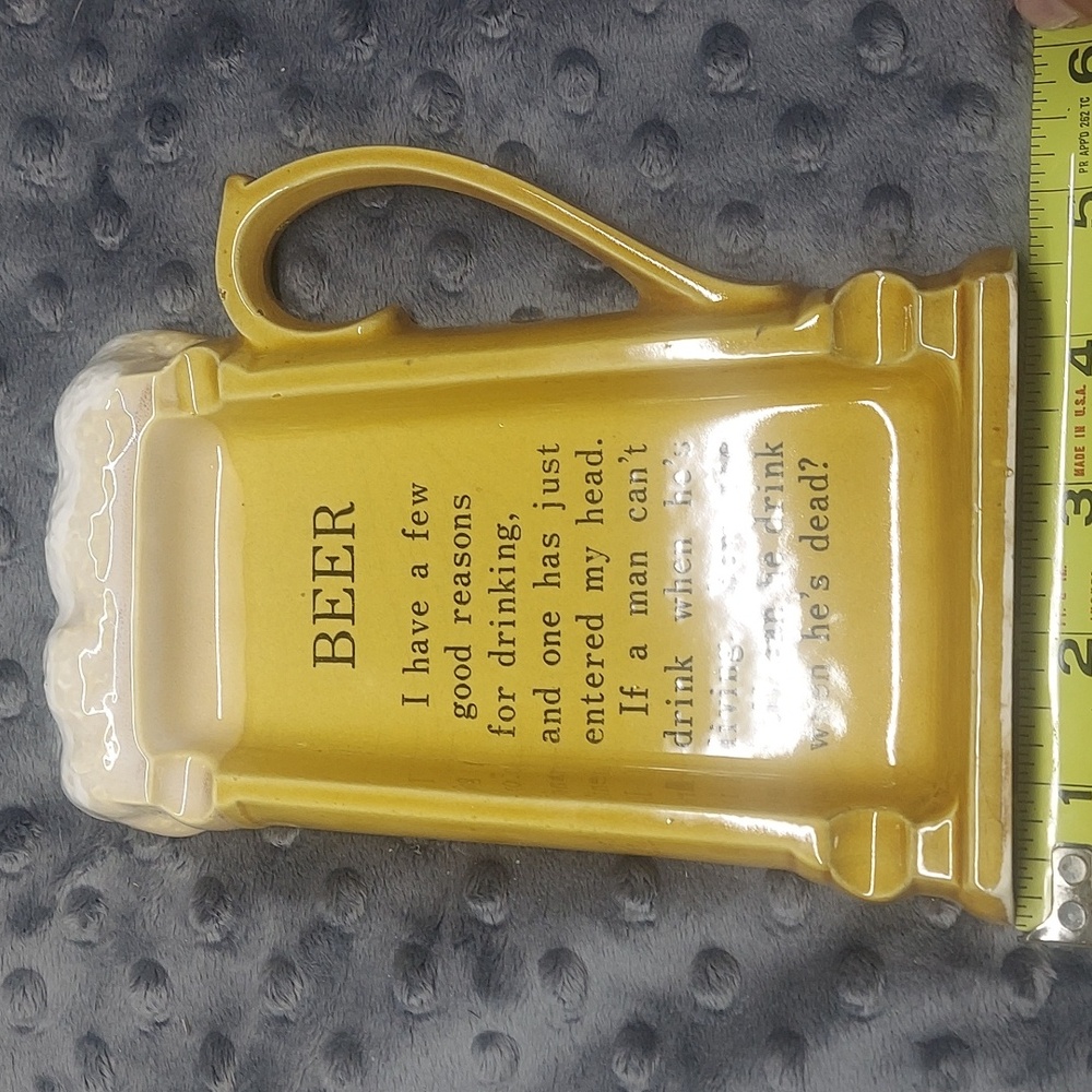 ARTMARK Beer Mug Shaped Ashtray Vintage - Good Reasons To Drinking - Picture 9 of 9